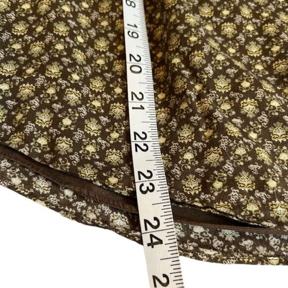 Rebecca Taylor Feather Fleur Ruched Smocked Mock Neck Cotton Blouse Size 10 - Picture 12 of 14